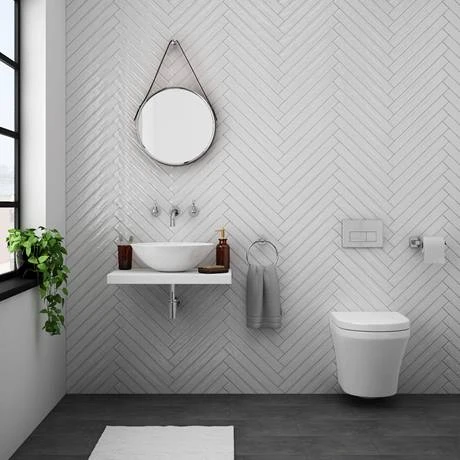 Toronto Modern Round Wall Hung Toilet inc. Soft Close Seat 2 Toronto Modern Round Wall Hung Toilet inc. Soft Close Seat - Image 2