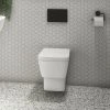 Valencia Wall Hung Toilet with Soft Close Seat (incl. Matt Black Flush + Concealed Cistern Frame)