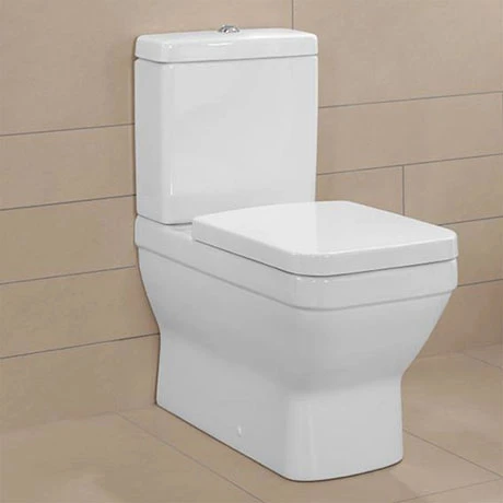 Villeroy and Boch Architectura Square Close Coupled Toilet + Soft Close Seat 1 Villeroy and Boch Architectura Square Close Coupled Toilet + Soft Close Seat