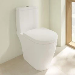 Villeroy and Boch Avento Rimless Close Coupled Toilet (Side/Rear Entry Water Inlet) + Seat