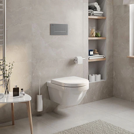Villeroy and Boch Viconnect Pro Toilet Frame with Chrome Flush Plate + Architectura Wall Hung Toilet 1 Villeroy and Boch Viconnect Pro Toilet Frame with Chrome Flush Plate + Architectura Wall Hung Toilet
