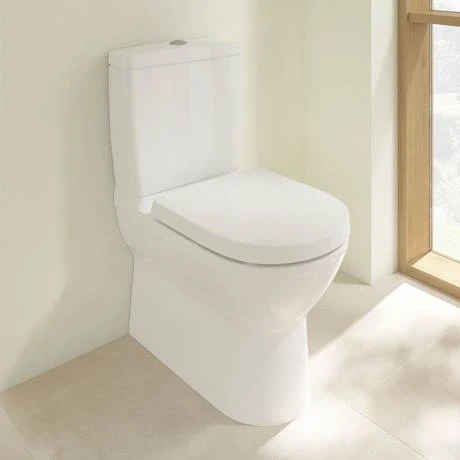 Villeroy and Boch O.novo BTW Close Coupled Toilet (Side/Rear Entry Water Inlet) + Soft Close Seat 3 Villeroy and Boch O.novo BTW Close Coupled Toilet (Side/Rear Entry Water Inlet) + Soft Close Seat - Image 3