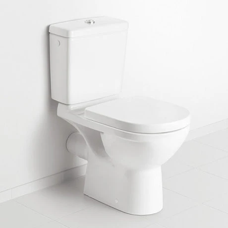 Villeroy and Boch O.novo Close Coupled Toilet (Side/Rear Entry Water Inlet) + Soft Close Seat 1 Villeroy and Boch O.novo Close Coupled Toilet (Side/Rear Entry Water Inlet) + Soft Close Seat
