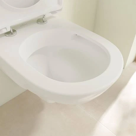 Villeroy and Boch O.novo Compact Rimless Wall Hung Toilet + Soft Close Seat 2 Villeroy and Boch O.novo Compact Rimless Wall Hung Toilet + Soft Close Seat - Image 2