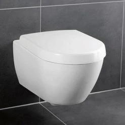 Villeroy and Boch Subway 2.0 DirectFlush Rimless Wall Hung Toilet + Soft Close Seat