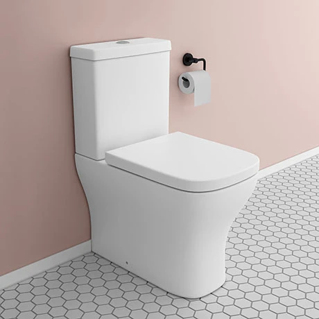 Venice Modern BTW Close Coupled Toilet + Soft Close Seat 1 Venice Modern BTW Close Coupled Toilet + Soft Close Seat