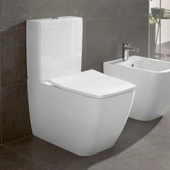 Villeroy and Boch Venticello DirectFlush Rimless BTW Close Coupled Toilet (Bottom Entry Water Inlet) + Soft Close Seat