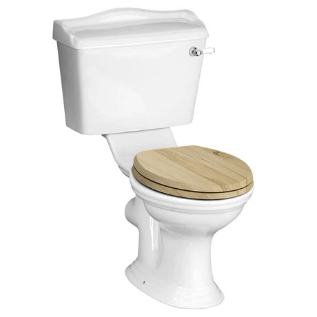 York Traditional Close Coupled Toilet + Soft Close Seat 1 York Traditional Close Coupled Toilet + Soft Close Seat